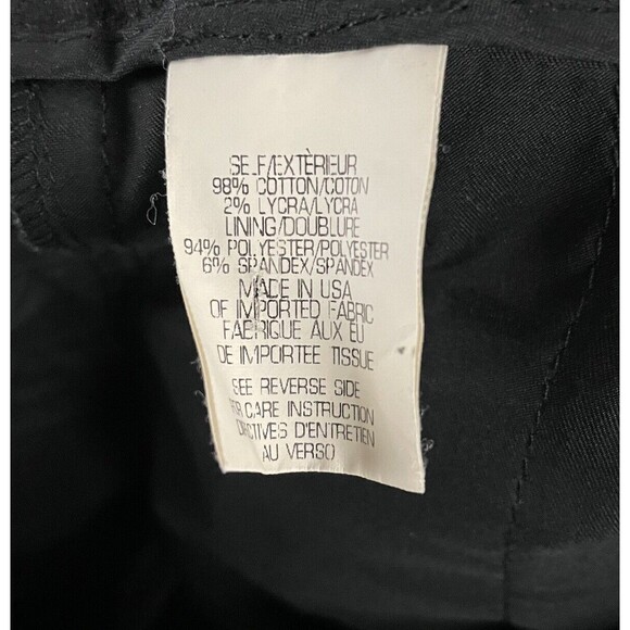 Theory Womens Size 0 Yanette C Stretch Canvas Black Career Dress Pants - Picture 4 of 5